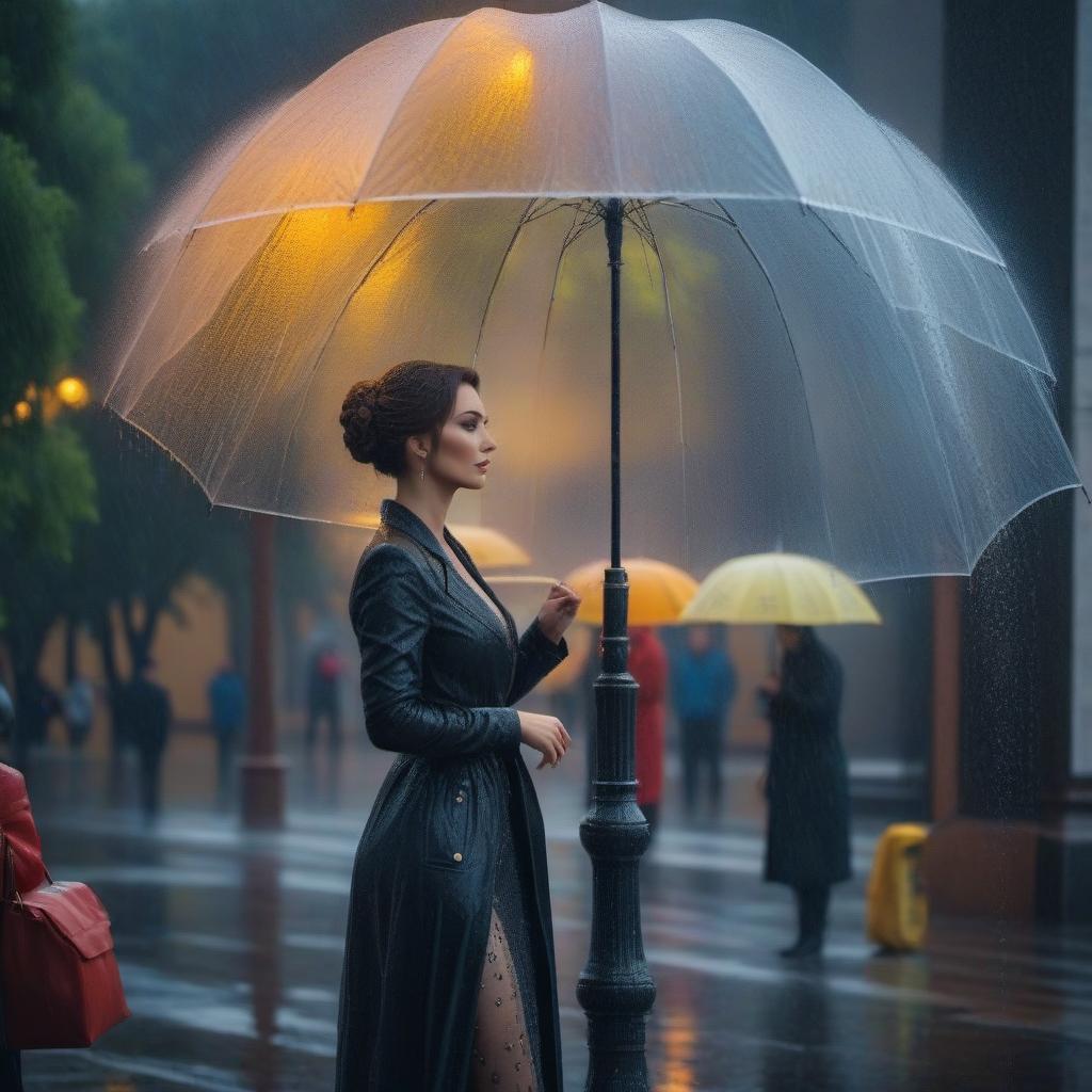  Rain in Volgograd hyperrealistic, full body, detailed clothing, highly detailed, cinematic lighting, stunningly beautiful, intricate, sharp focus, f/1. 8, 85mm, (centered image composition), (professionally color graded), ((bright soft diffused light)), volumetric fog, trending on instagram, trending on tumblr, HDR 4K, 8K