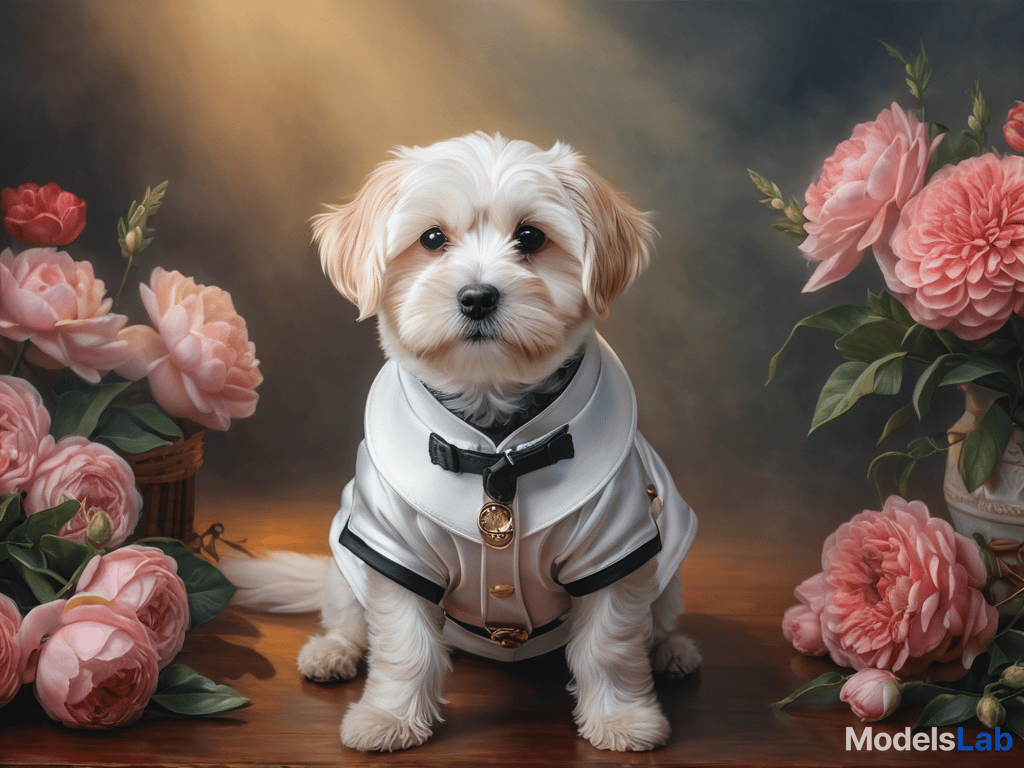  pet portrait oil painting hyperrealistic, full body, detailed clothing, highly detailed, cinematic lighting, stunningly beautiful, intricate, sharp focus, f/1. 8, 85mm, (centered image composition), (professionally color graded), ((bright soft diffused light)), volumetric fog, trending on instagram, trending on tumblr, HDR 4K, 8K