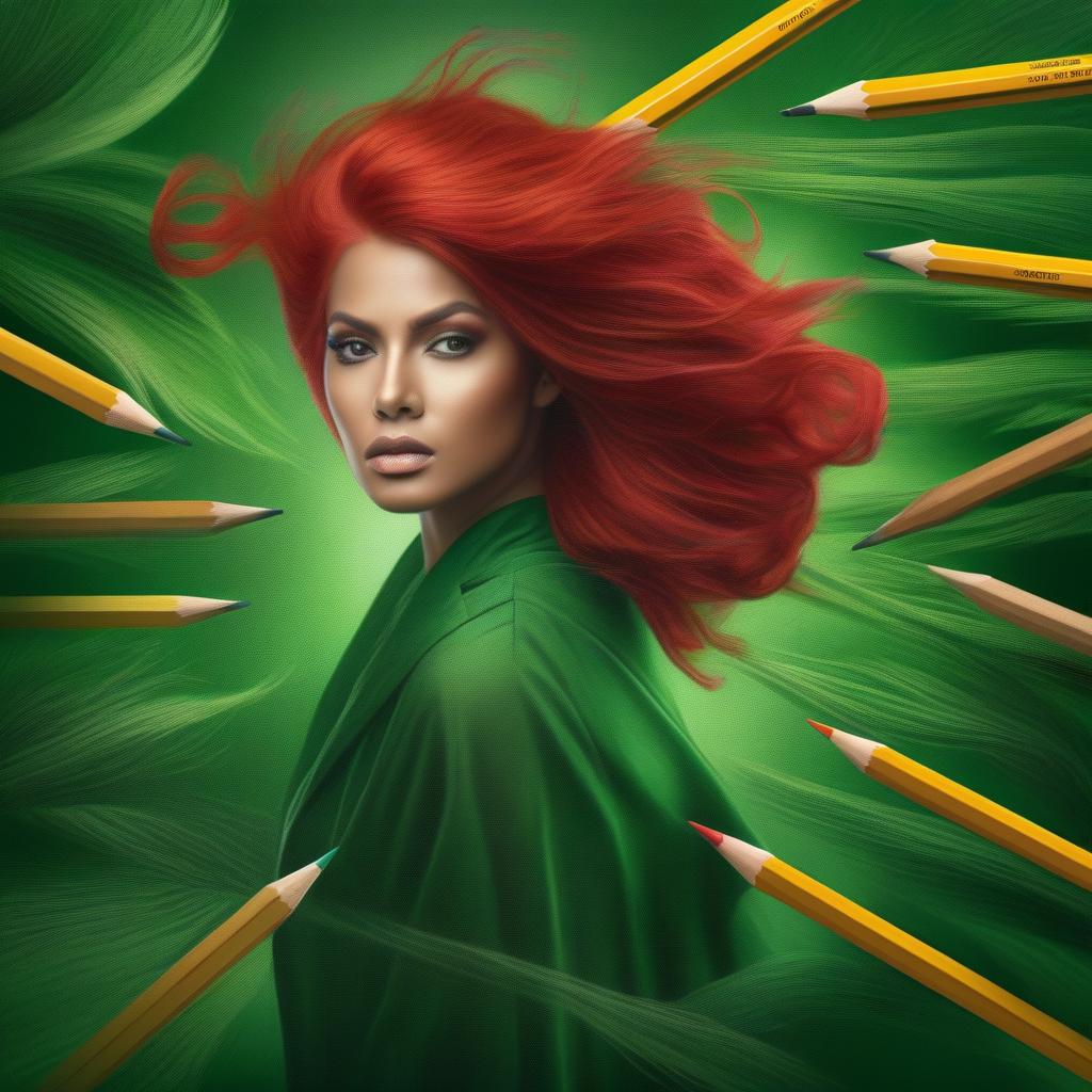  ((pencil drawing)), devilish narcissist libra woman with red hair stealing the energy and will to live from a green haired Capricorn man, epiCRealism, epiCPhoto, masterpiece, high res, unreal engine, high quality, hyper focus, ultra detailed, ultra photorealism, full frame, , high quality, highly detailed, 4K, 8K