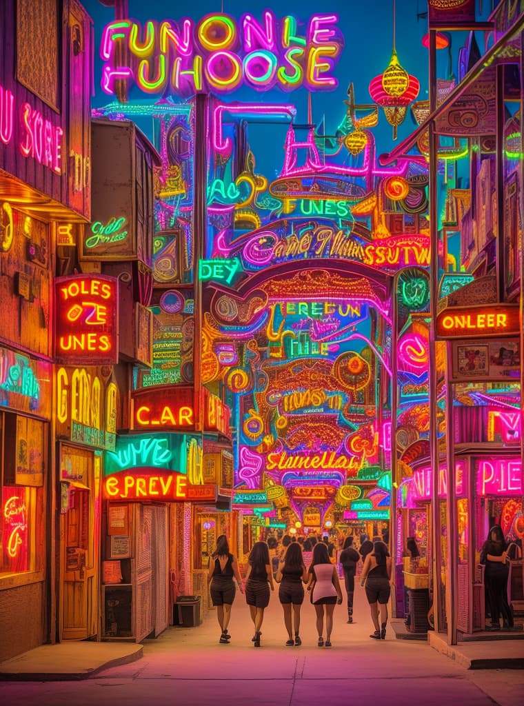  entering funhouse female sex town in color