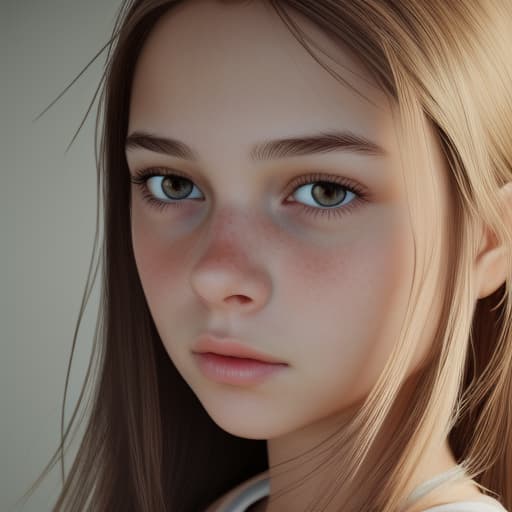  Extremely realistic portrait of a real life girl