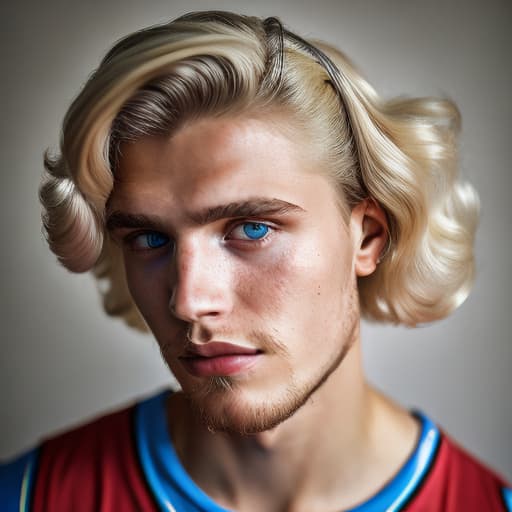 portrait+ style Russian LGBT queer twink blonde hunk dude face