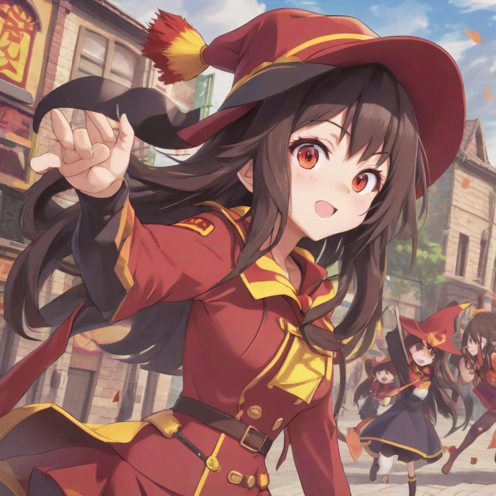  anime artwork megumin . anime style, key visual, vibrant, studio anime, highly detailed