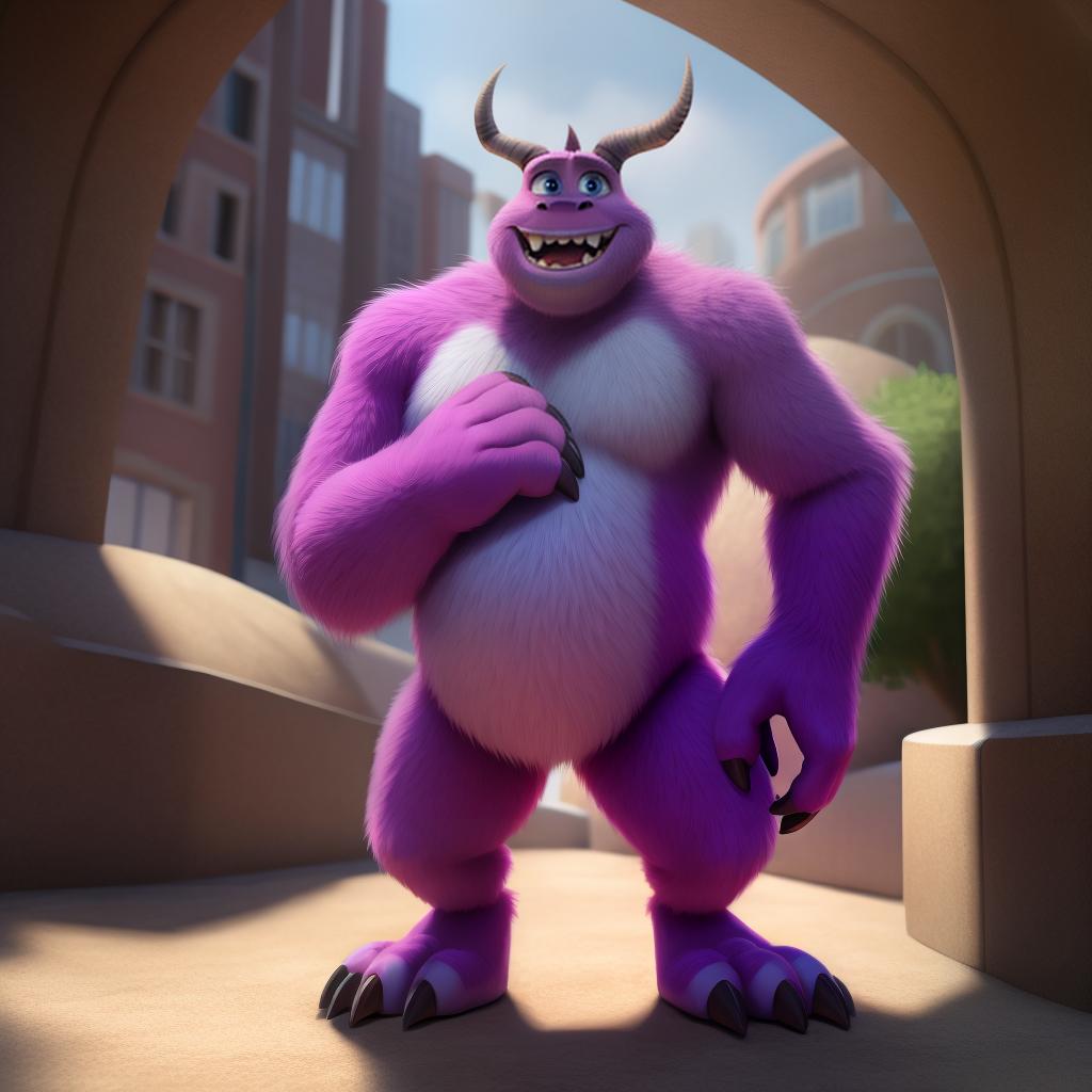  Homosexual monsters (monsters inc), full body,, open eyes, masterpiece, 4k, fine details,