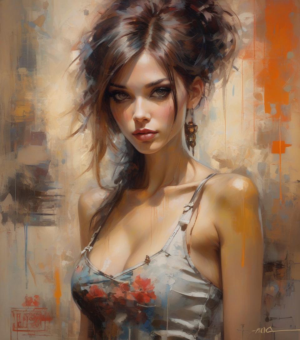  grunge style portait of a beautiful woman, a masterwork detail quality line and developed, add featured alluring illusions, adorable hybrid painting, deep oriental tones, randomly placed, comprehensive finely art style by carne griffith michael garmash, ivan shiskin . textured, distressed, vintage, edgy, punk rock vibe, dirty, noisy