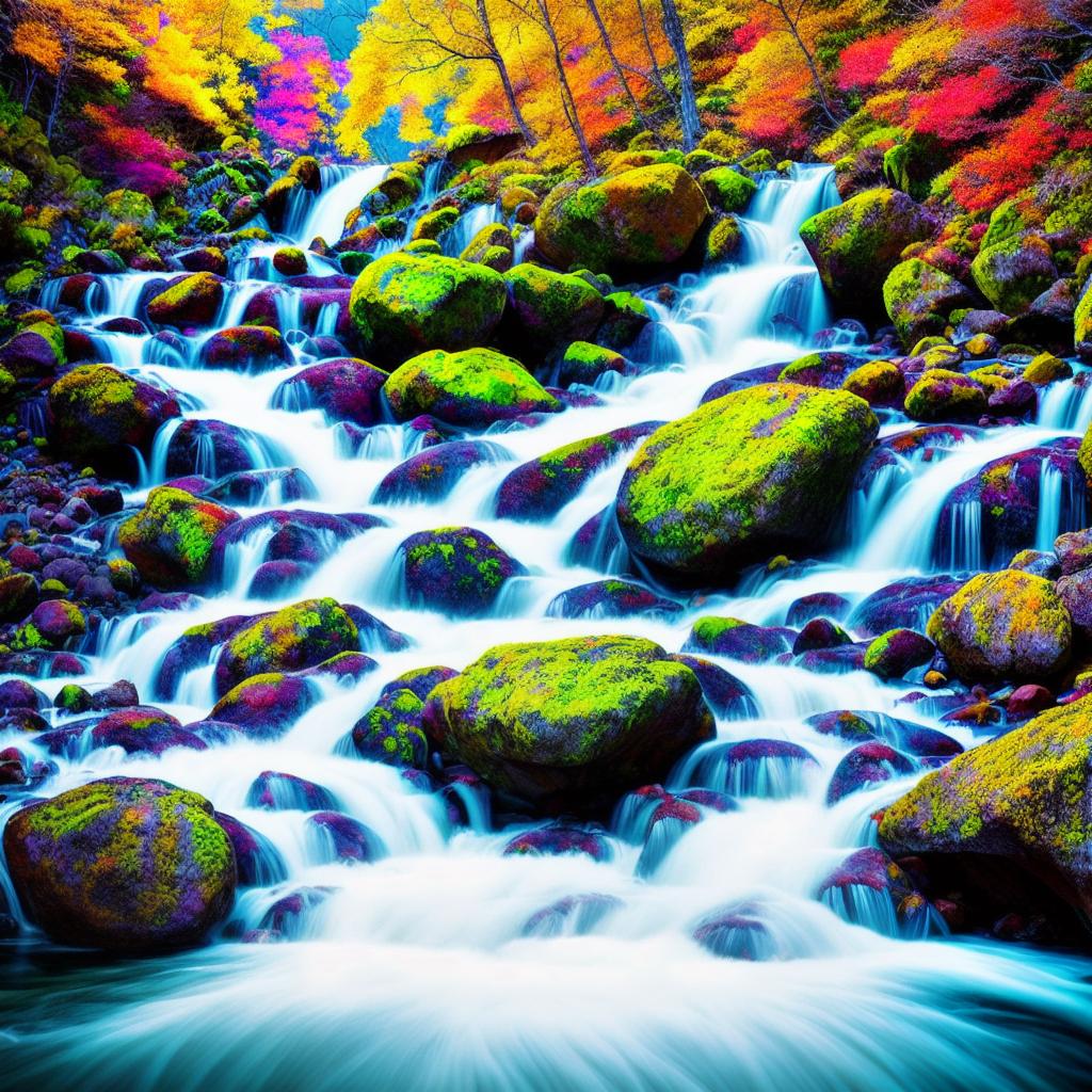  montaña nevada con un río con cascadas arco iris hyperrealistic, full body, detailed clothing, highly detailed, cinematic lighting, stunningly beautiful, intricate, sharp focus, f/1. 8, 85mm, (centered image composition), (professionally color graded), ((bright soft diffused light)), volumetric fog, trending on instagram, trending on tumblr, HDR 4K, 8K
