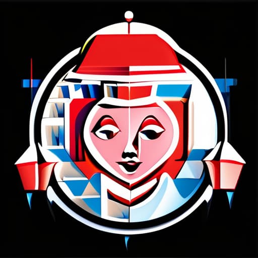  wendys logo in cubism art style