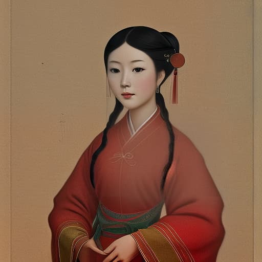  character, young beautiful chinese woman in a simple dress, medieval chinese