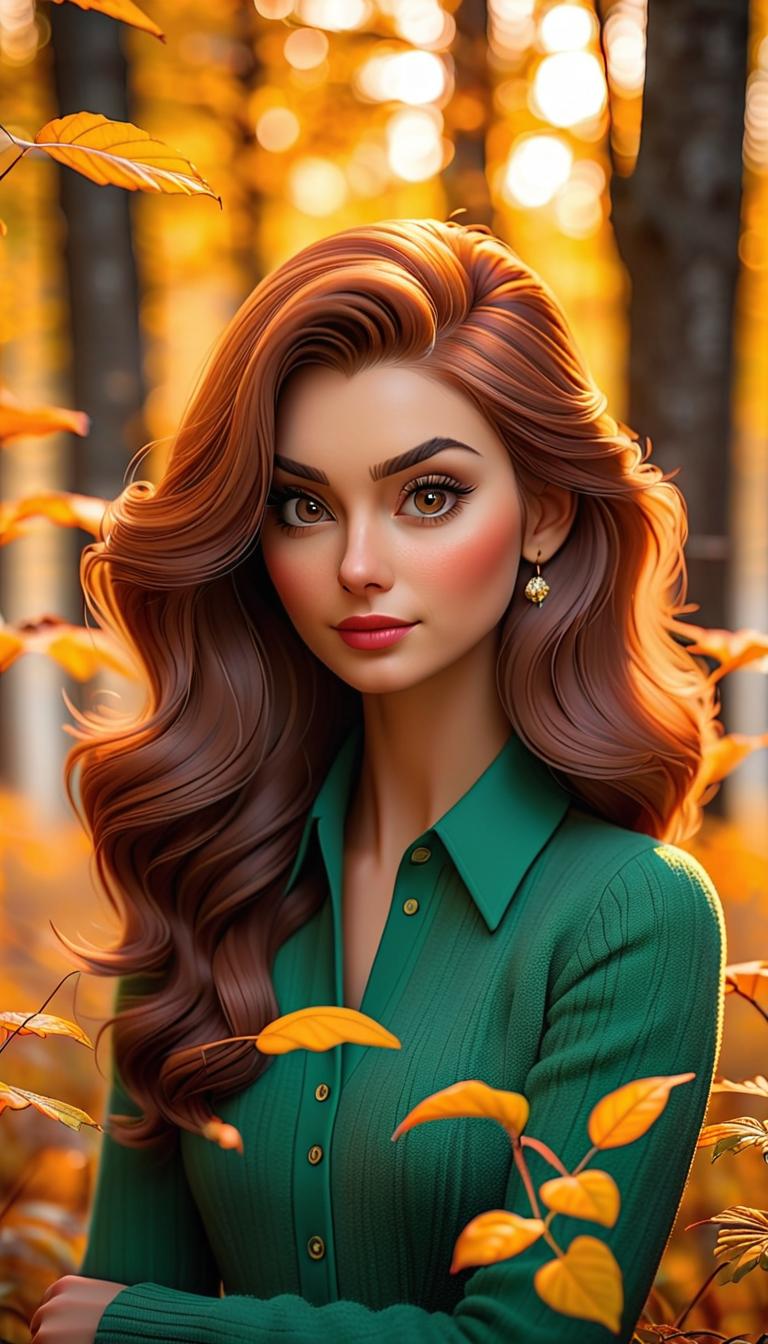  professional 3d model of autumn trees and girl against tree reading book with spiderweb above her head . rendered with octane, the model is highly detailed,dramatic lighting. hyperrealistic, full body, detailed clothing, highly detailed, cinematic lighting, stunningly beautiful, intricate, sharp focus, f/1. 8, 85mm, (centered image composition), (professionally color graded), ((bright soft diffused light)), volumetric fog, trending on instagram, trending on tumblr, HDR 4K, 8K