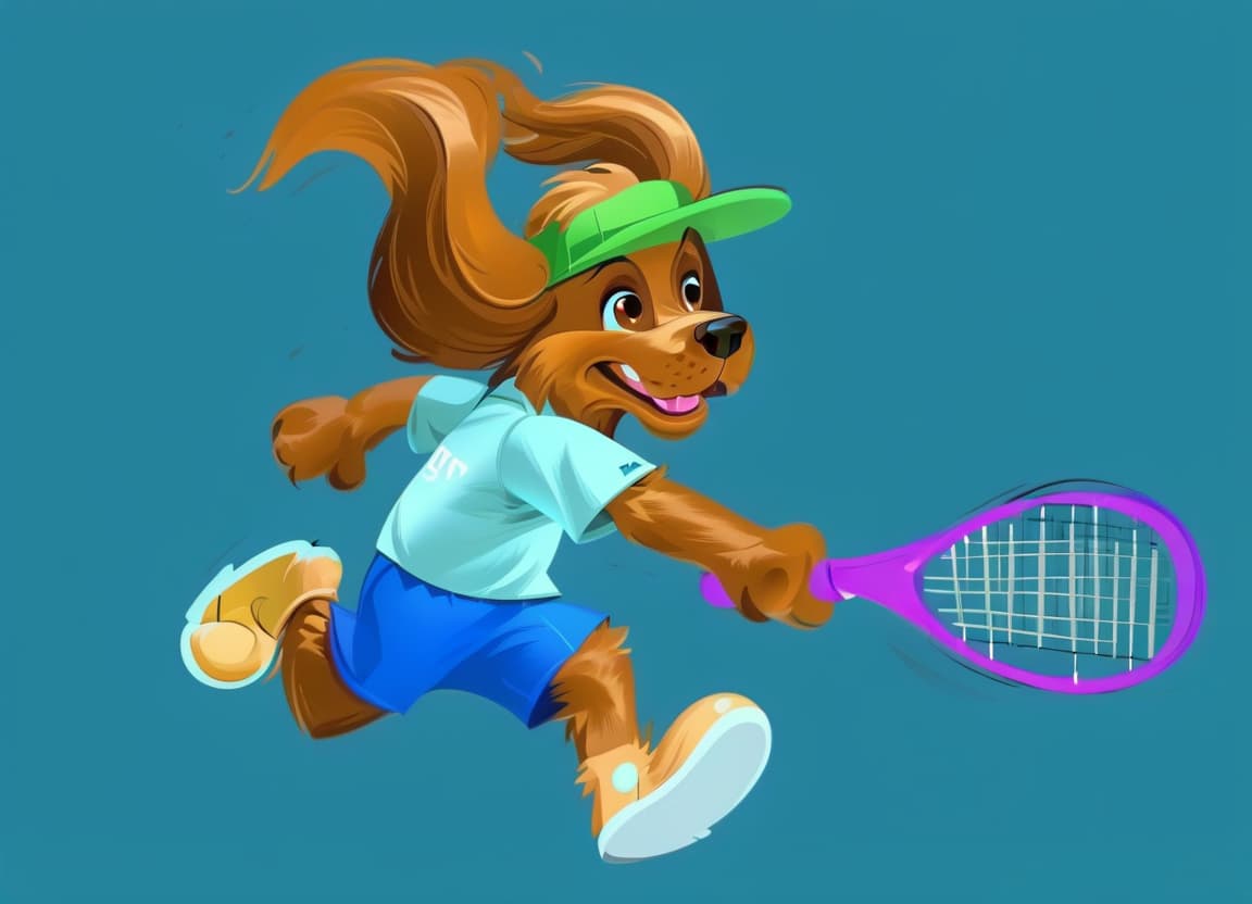  picture editing, character concept, cocker spaniel, tennis player, super detailing, high quality, disney style, masterpiece, painting, oil painting hyperrealistic, full body, detailed clothing, highly detailed, cinematic lighting, stunningly beautiful, intricate, sharp focus, f/1. 8, 85mm, (centered image composition), (professionally color graded), ((bright soft diffused light)), volumetric fog, trending on instagram, trending on tumblr, HDR 4K, 8K