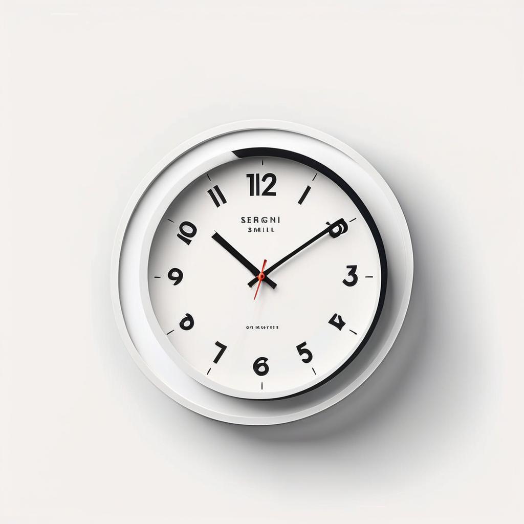  a clock without numbers with a s inside, (logo), elegant, chic, stylish, sophisticated, high fashion, modern serif font, monochrome, simple, iconic