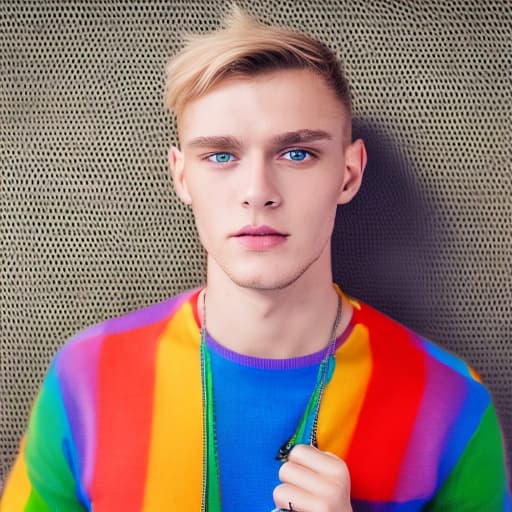 portrait+ style Czech Republic LGBT queer twink blonde hunk dude face