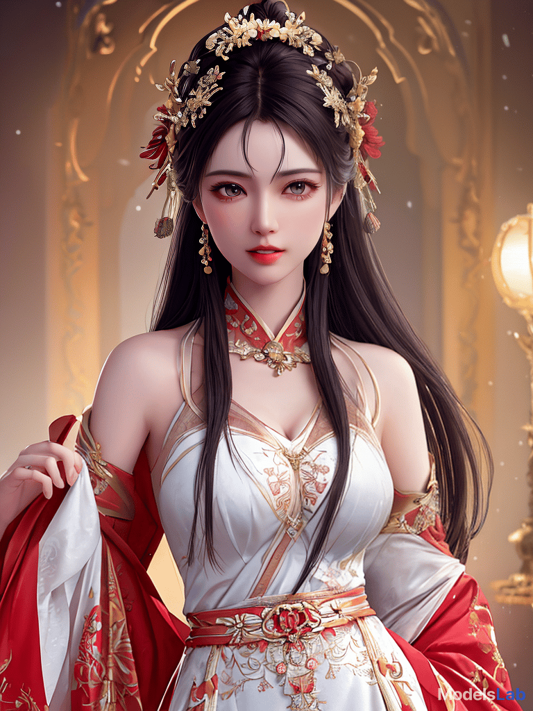  best quality,masterpiece,highres,1girl,blush,(seductive smile:0.8),star shaped pupils,red china hanfu,hanfu,chinese clothes,hair ornament,necklace,jewelry,beautiful face,upon body,tyndall effect,photorealistic,dark studio,rim lighting,two tone lighting,(high detailed skin:1.2),8k uhd,dslr,soft lighting,high quality,volumetric lighting,candid,photograph,high resolution,4k,8k,bokeh, hyperrealistic, full body, detailed clothing, highly detailed, cinematic lighting, stunningly beautiful, intricate, sharp focus, f/1. 8, 85mm, (centered image composition), (professionally color graded), ((bright soft diffused light)), volumetric fog, trending on instagram, trending on tumblr, HDR 4K, 8K