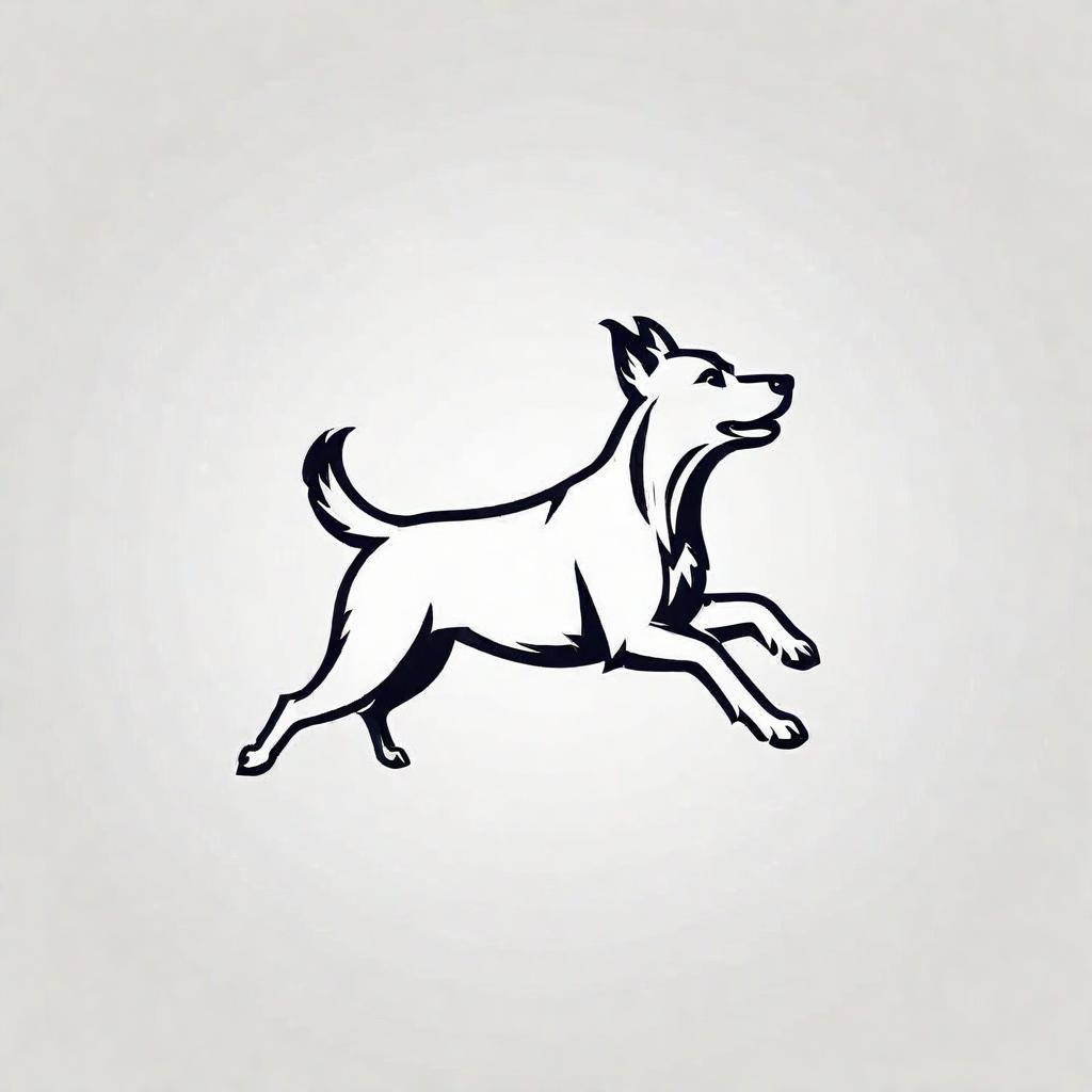  minimalistic logo of a ((running dog)), dual color, (white background) hyperrealistic, highly detailed, cinematic lighting, stunningly beautiful, intricate, sharp focus, f/1. 8, 85mm, (centered image composition), (professionally color graded), ((bright soft diffused light)), hdr 4k, 8k