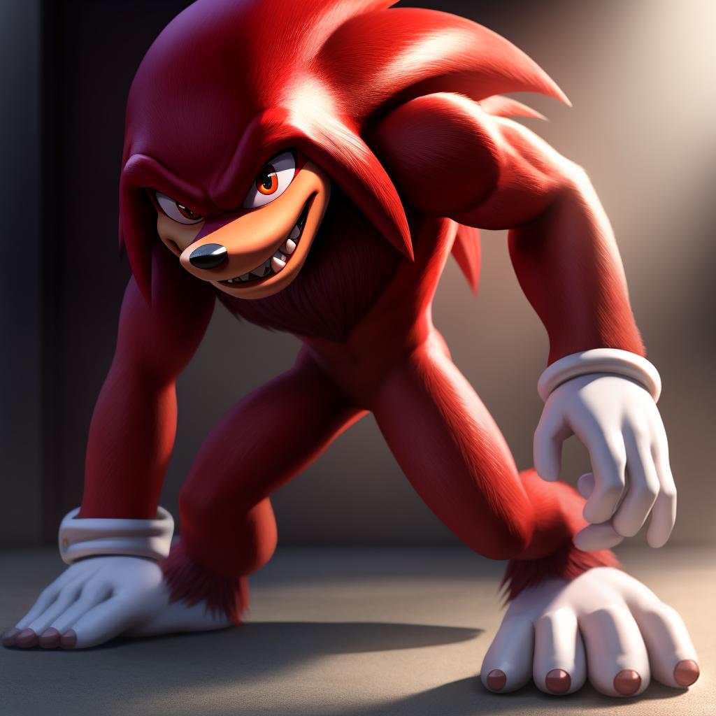  Gay shadow the hedgehog knuckles the echidna (monsters inc), full body, white gloves, open eyes, masterpiece, 4k, fine details,