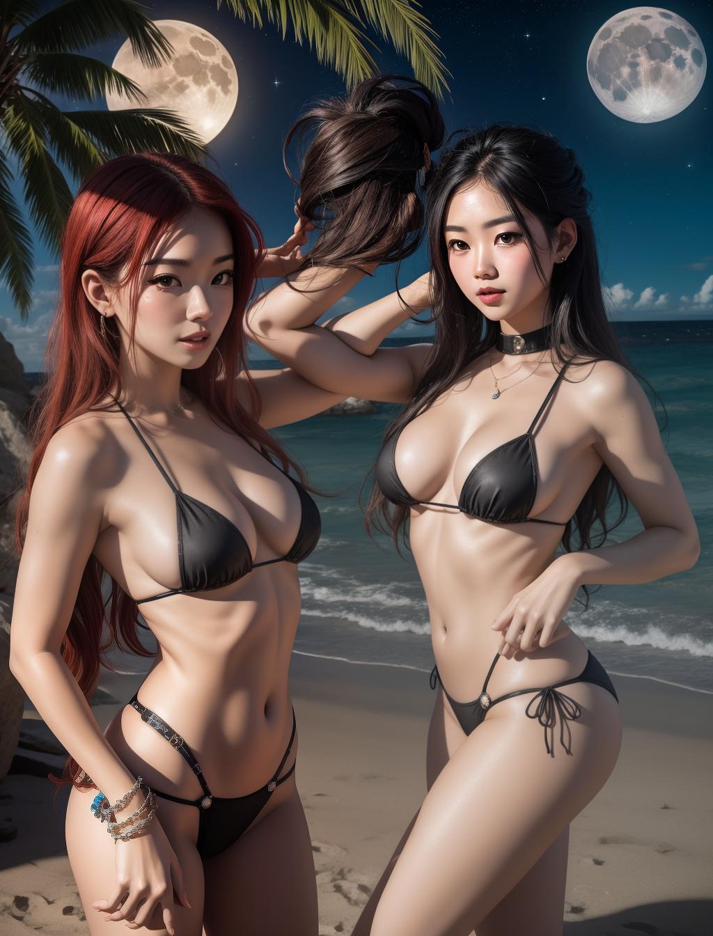  a moon super hot microkini party at the moon’s best crater beach with the scantily clad party babygirls.