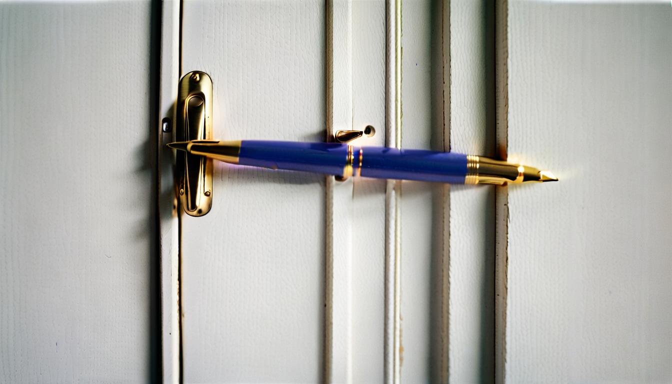  pen door, film photography style