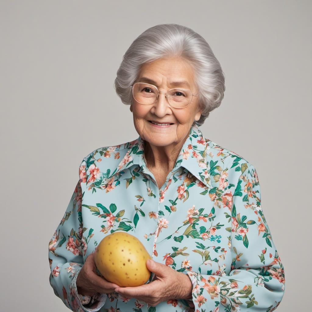  my grandma holding a potato, profile image style