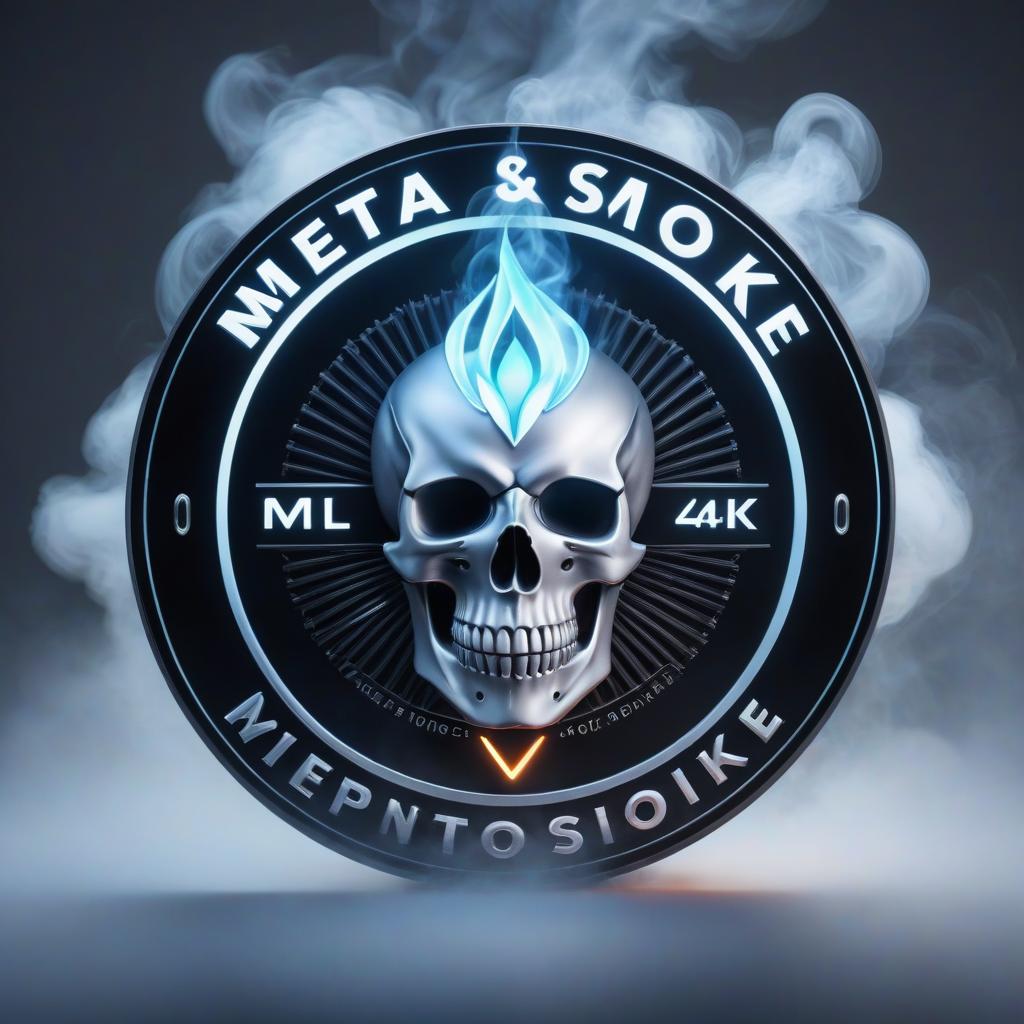  logo metasmoke hyperrealistic, full body, detailed clothing, highly detailed, cinematic lighting, stunningly beautiful, intricate, sharp focus, f/1. 8, 85mm, (centered image composition), (professionally color graded), ((bright soft diffused light)), volumetric fog, trending on instagram, trending on tumblr, HDR 4K, 8K