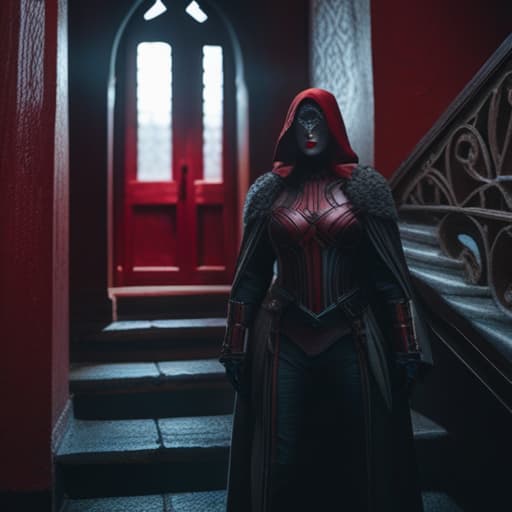  horror places crimson chronicles hyperrealistic, full body, detailed clothing, highly detailed, cinematic lighting, stunningly beautiful, intricate, sharp focus, f/1. 8, 85mm, (centered image composition), (professionally color graded), ((bright soft diffused light)), volumetric fog, trending on instagram, trending on tumblr, HDR 4K, 8K