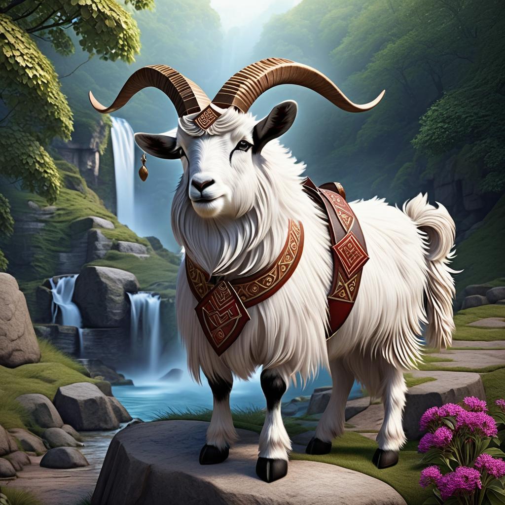  dark haired white skinned charming goat man bard that plays the pan flute and wields a magical sword. the satyr appears clean and educated. photo realistic, highly intricate and detailed, masterpiece, ultra high res,photography,8k resolution