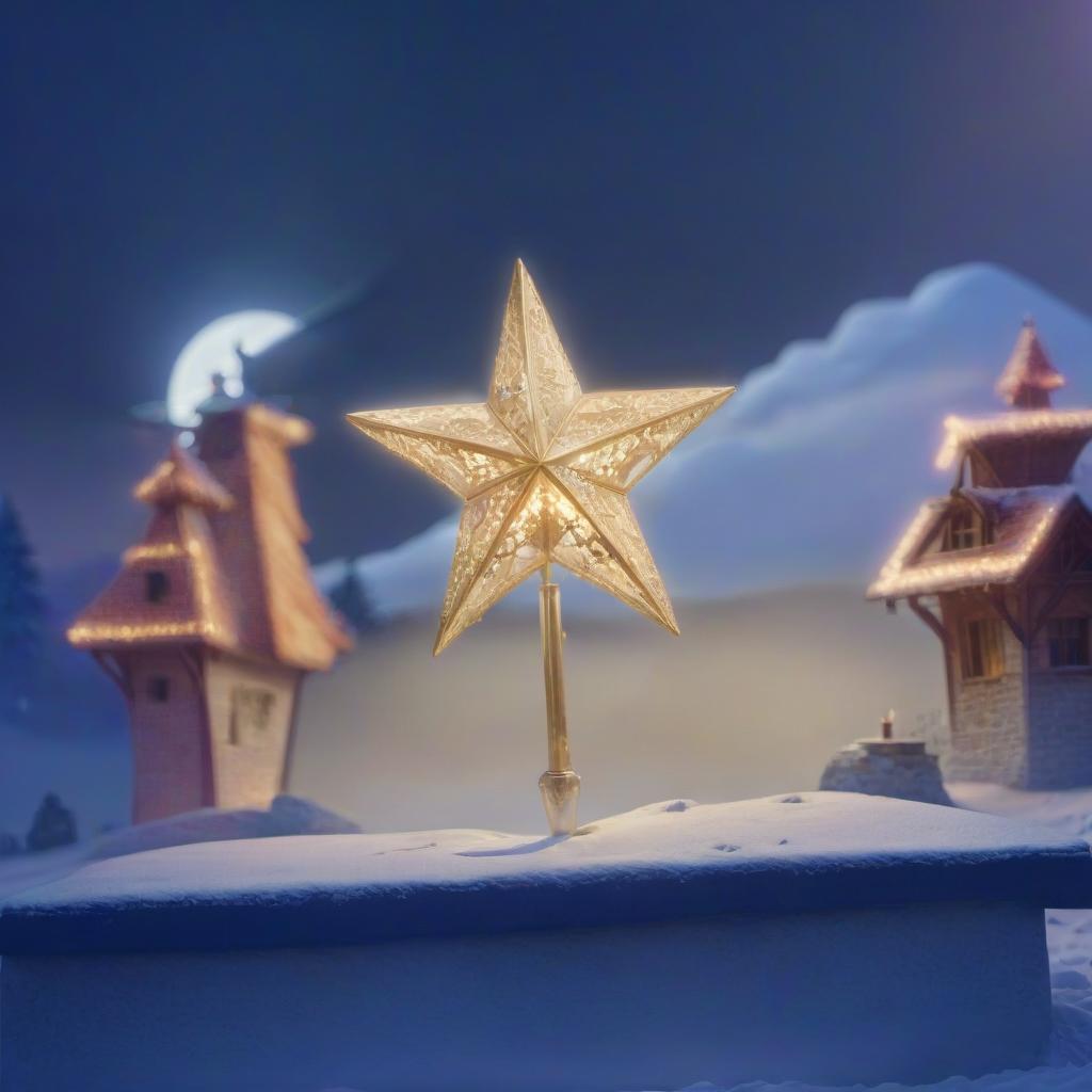  professional 3d model christmas star . octane render, highly detailed, volumetric, dramatic lighting, civitai