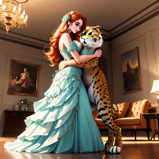  a big cat hugs a cute girl in the living room,pokemon,lion,mount fuji hyperrealistic, full body, detailed clothing, highly detailed, cinematic lighting, stunningly beautiful, intricate, sharp focus, f/1. 8, 85mm, (centered image composition), (professionally color graded), ((bright soft diffused light)), volumetric fog, trending on instagram, trending on tumblr, HDR 4K, 8K