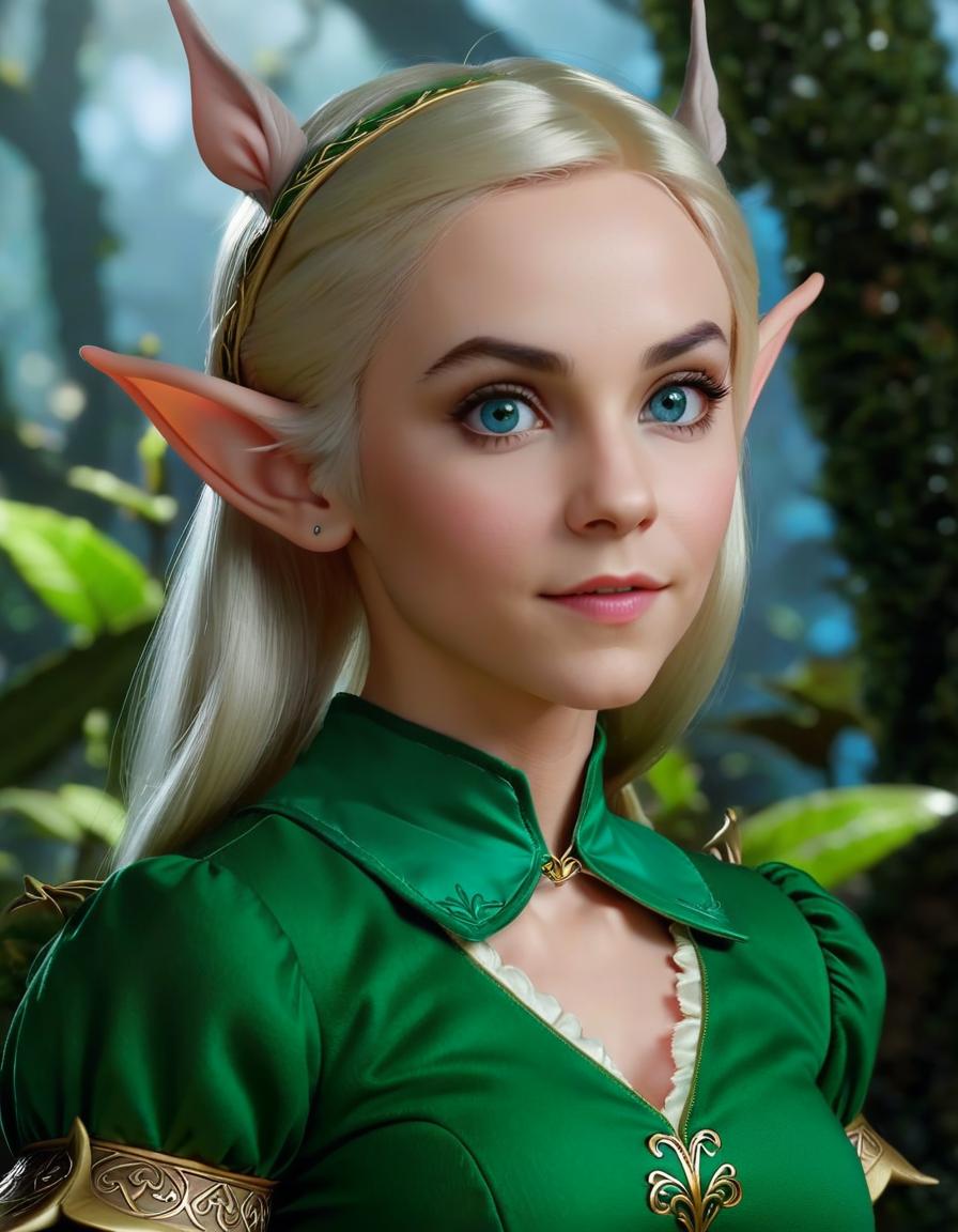  alice arefieva as an elf, (with small elf ears: 1.7),