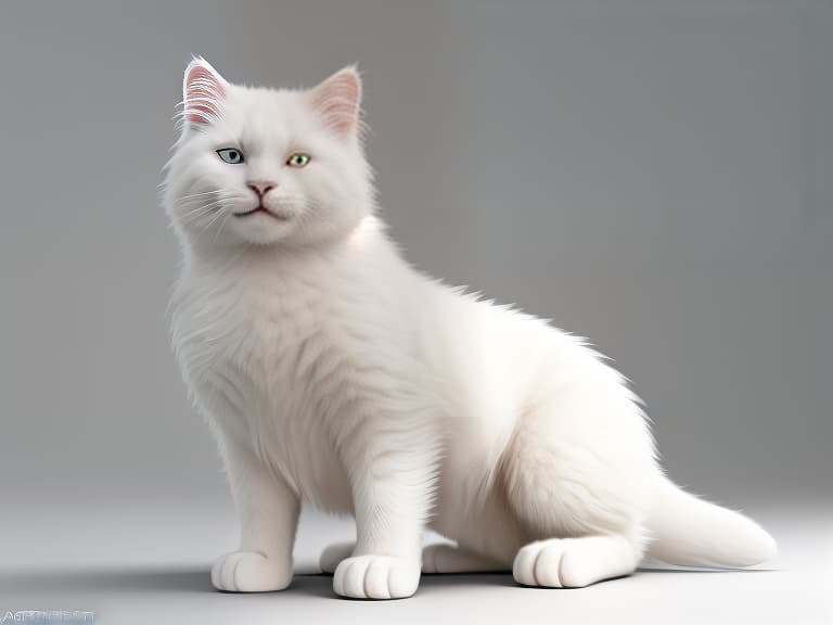  beautiful fluffy white cat smiles and holds roses in his paws on a white background, shot 35 mm, realism, octane render, 8k, trending on artstation, 35 mm camera, unreal engine, hyper detailed, photo realistic maximum detail, volumetric light, realistic matte painting, hyper photorealistic, trending on artstation, ultra detailed, realistic