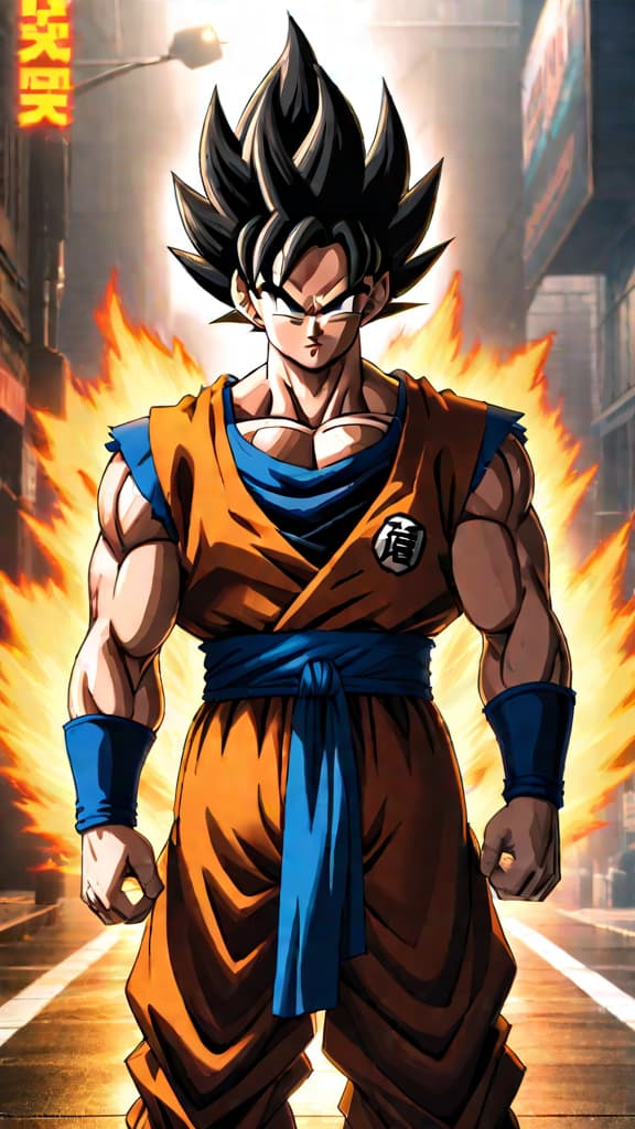  anime art: goku and vegeta fuse into gogeta to contain broly's immense power in dragon ball super: broly. hyperrealistic, full body, detailed clothing, highly detailed, cinematic lighting, stunningly beautiful, intricate, sharp focus, f/1. 8, 85mm, (centered image composition), (professionally color graded), ((bright soft diffused light)), volumetric fog, trending on instagram, trending on tumblr, HDR 4K, 8K