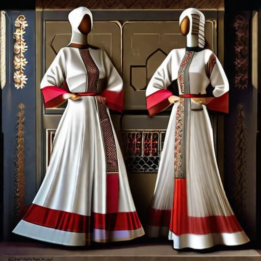  khan's palace in the arab emirates, oriental women's clothing, fanning