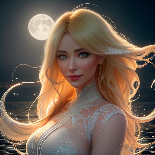  a fantastic abstract modern fractal with small s.in full growth.he smiles sweetly. a pretty blonde , a color palette in the style of dot art, modern. there is a full moon in the background. water.splashes., (intricate details:0.9), (hdr, hyperdetailed:1.2) hyperrealistic, full body, detailed clothing, highly detailed, cinematic lighting, stunningly beautiful, intricate, sharp focus, f/1. 8, 85mm, (centered image composition), (professionally color graded), ((bright soft diffused light)), volumetric fog, trending on instagram, trending on tumblr, HDR 4K, 8K