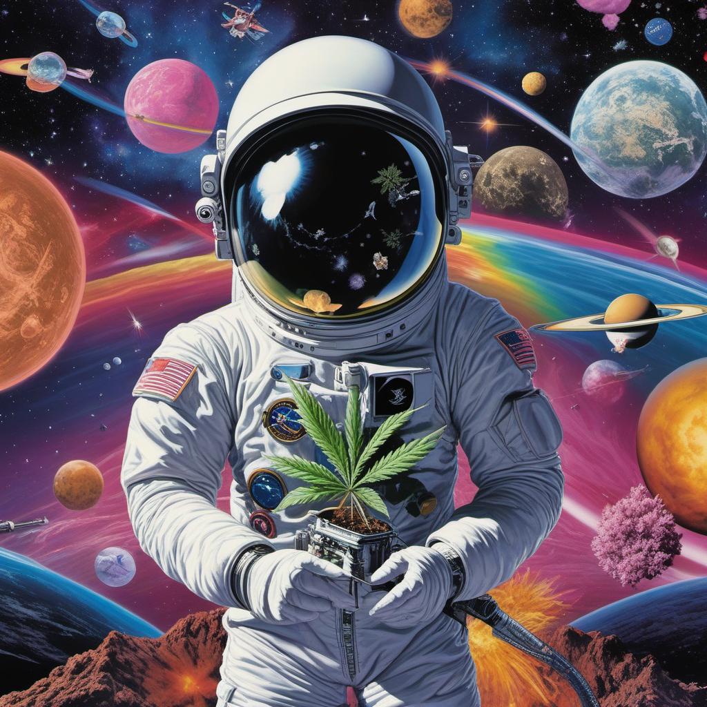  space gravity barbie pink floyd weed, space style