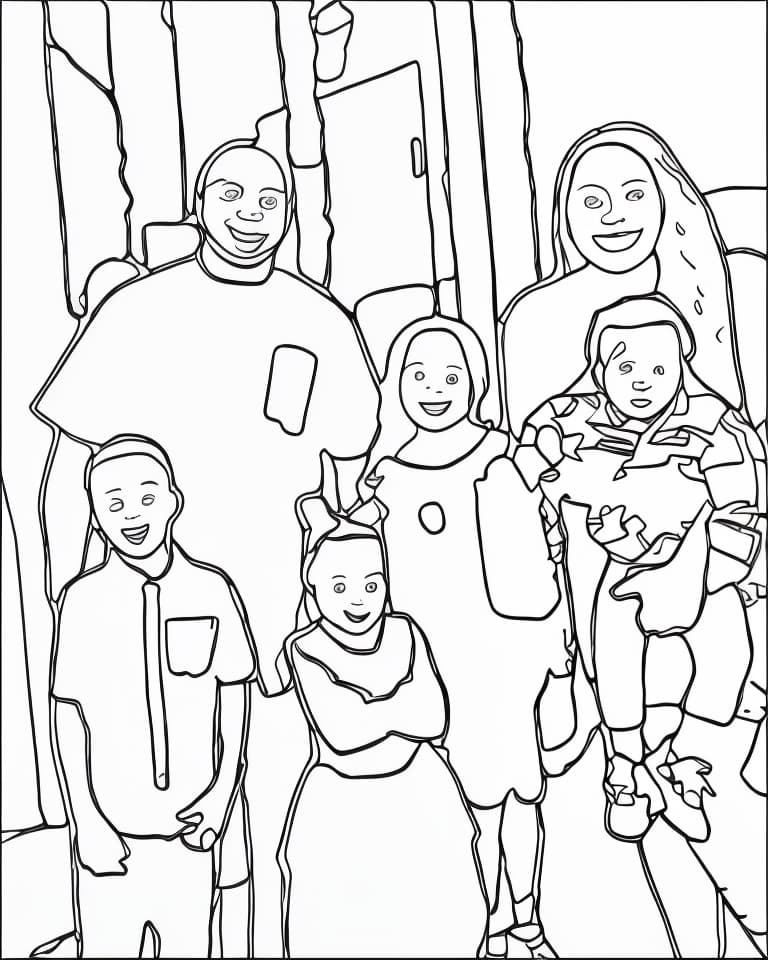  (((kid friendly coloring book))), (((bold and simple lines))), smooth and clean outlines, clear and simple facial features, minimal shading, cute expressions, smooth contours, clear shapes, crisp and bold outlines, soft colors, warm and friendly atmosphere, polished cartoon like look, minimal details, simple shapes, no background distractions, soft and approachable style