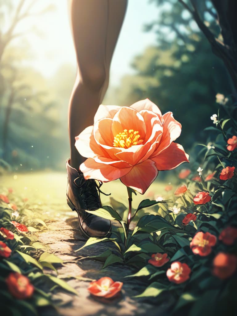  a single flower cure blossom that blooms on the ground, masterpiece, best quality,8k,ultra detailed,high resolution,an extremely delicate and beautiful,hyper detail