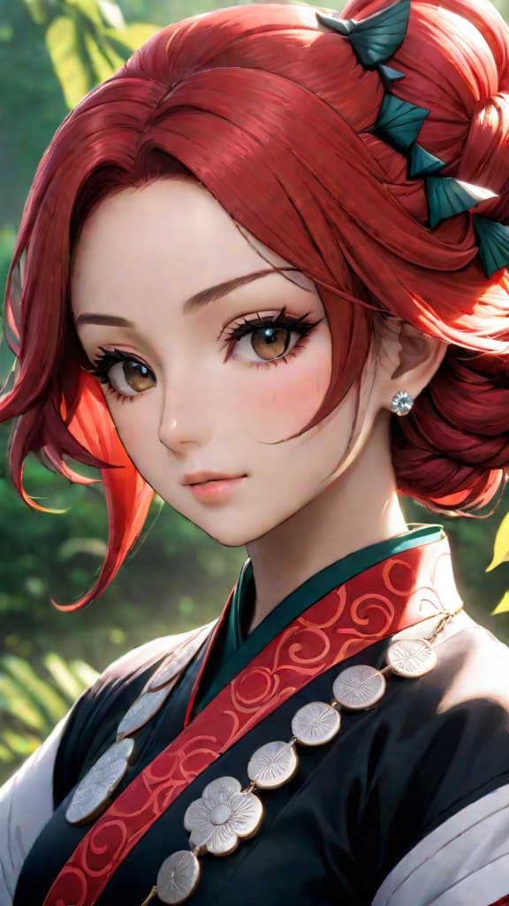  an anime art of tanjiro kamado's hanafuda earrings symbolizing the sun breathing technique in demon slayer. hyperrealistic, full body, detailed clothing, highly detailed, cinematic lighting, stunningly beautiful, intricate, sharp focus, f/1. 8, 85mm, (centered image composition), (professionally color graded), ((bright soft diffused light)), volumetric fog, trending on instagram, trending on tumblr, HDR 4K, 8K