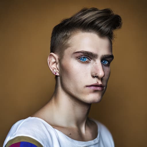 portrait+ style Russian LGBT queer twink blonde hunk dude face