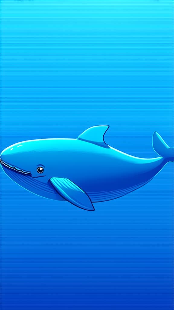  flat illustration, flaticon, (illustration:1.15), blue whale below on blue background ar 9:16, [cory loftis, strobist, pascal campion :: 0.2]