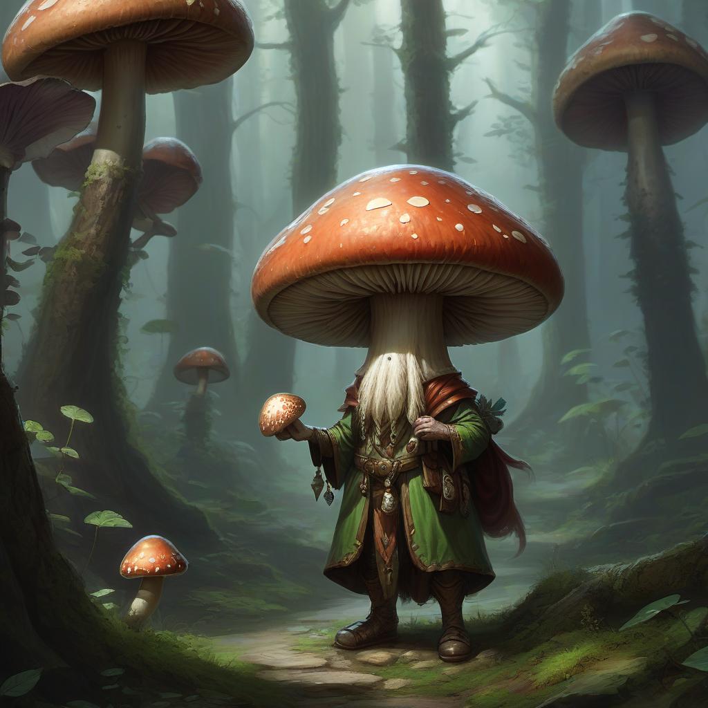  humanoid mushroom, druid, dnd, hkmagic