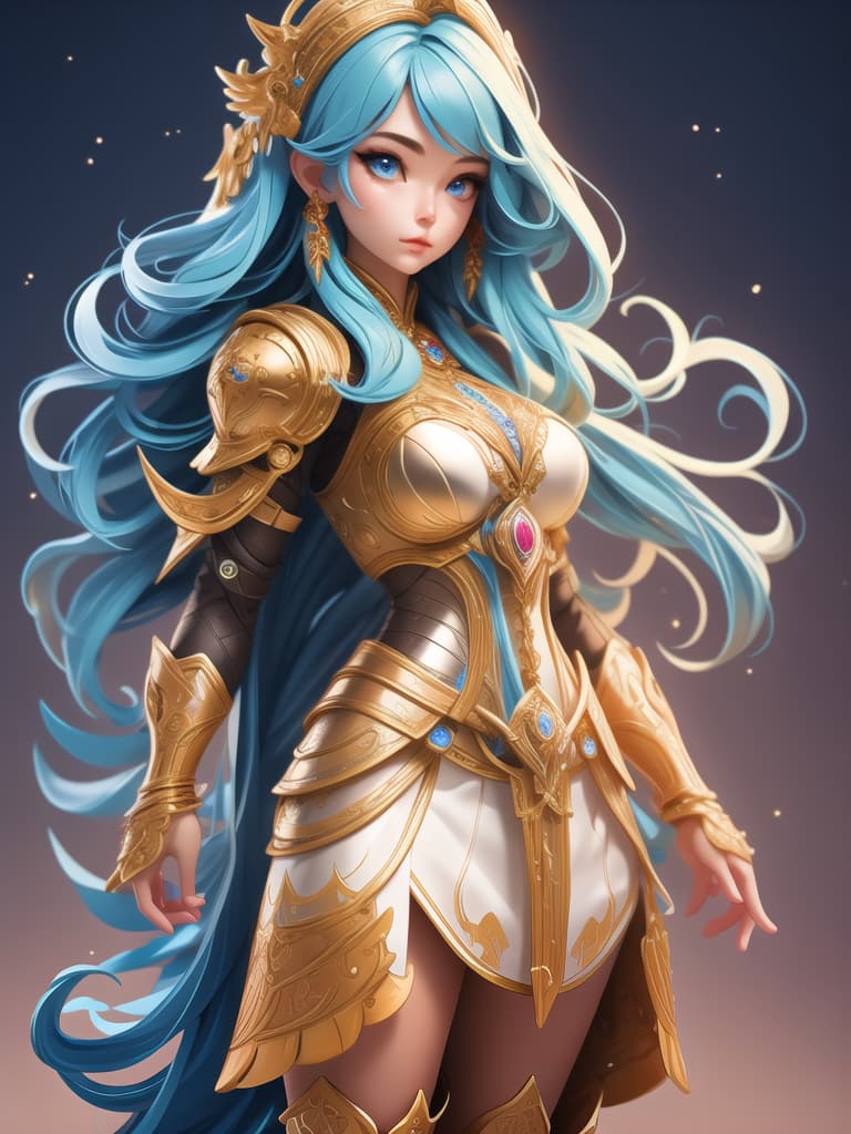  front view, masterpiece, best quality, photorealistic, raw photo, (1girl, looking at viewer), long hair, mechanical white armor, intricate armor, delicate blue filigree, intricate filigree, red metalic parts, detailed part, dynamic pose, detailed background, dynamic lighting,(textured skin:1.3)