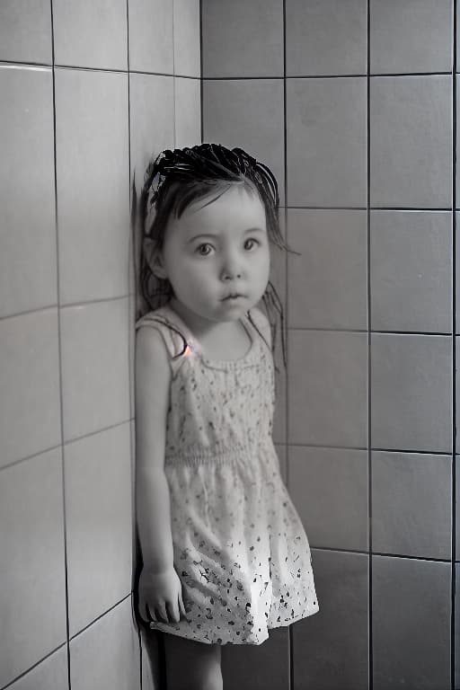  little girl in shower