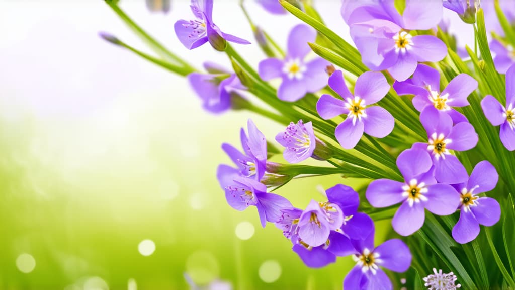  beautiful light background for a greeting card with delicate spring flowers ar 16:9 {prompt}, maximum details