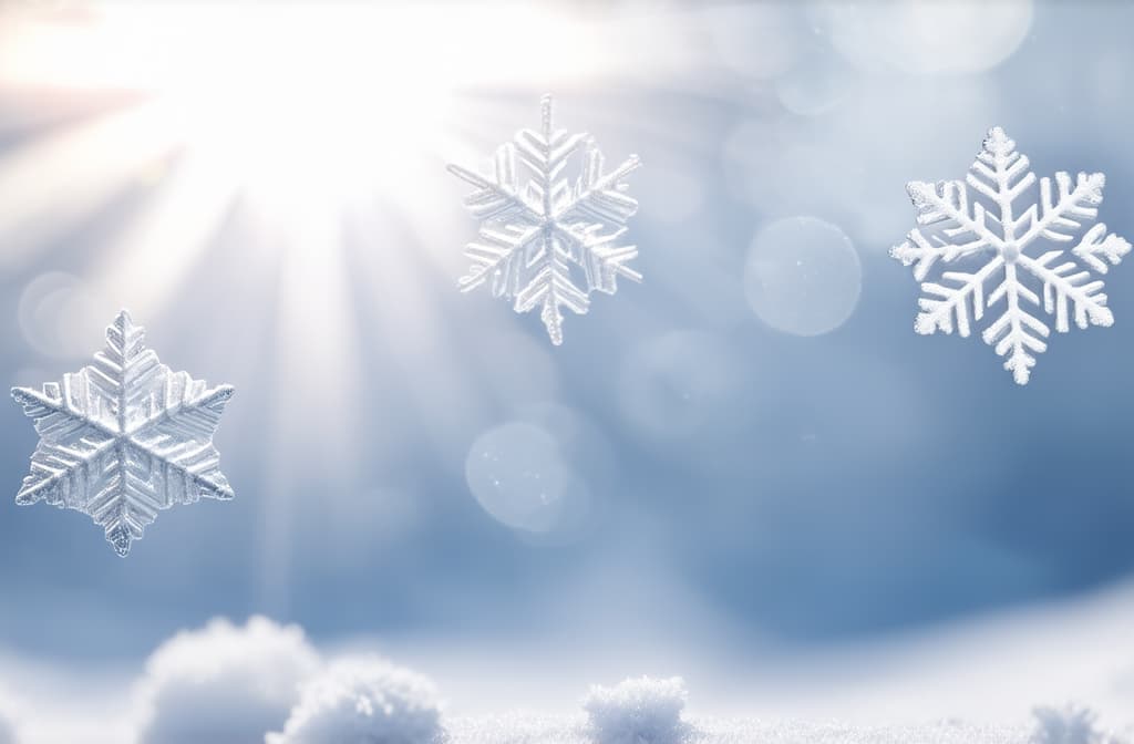  snowflakes flying on a light background, shimmering from the sun's glare ar 3:2 {prompt}, maximum details