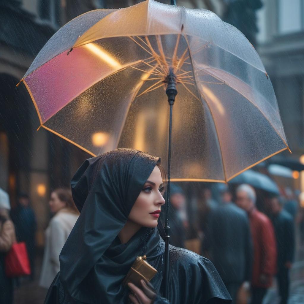  Rain in Vienna hyperrealistic, full body, detailed clothing, highly detailed, cinematic lighting, stunningly beautiful, intricate, sharp focus, f/1. 8, 85mm, (centered image composition), (professionally color graded), ((bright soft diffused light)), volumetric fog, trending on instagram, trending on tumblr, HDR 4K, 8K