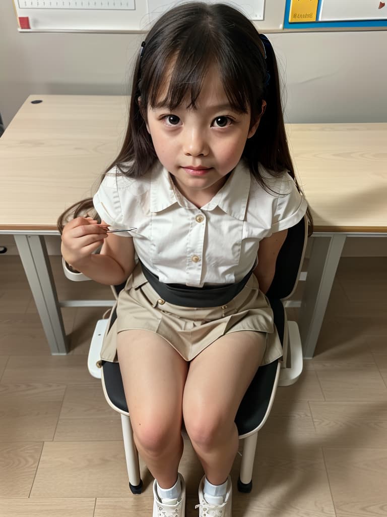  1st grade in elementary , , swallow, meals, cooking on the desk, sitting on a chair, masterpiece, best quality,8k,ultra detailed,high resolution,an extremely delicate and beautiful,hyper detail