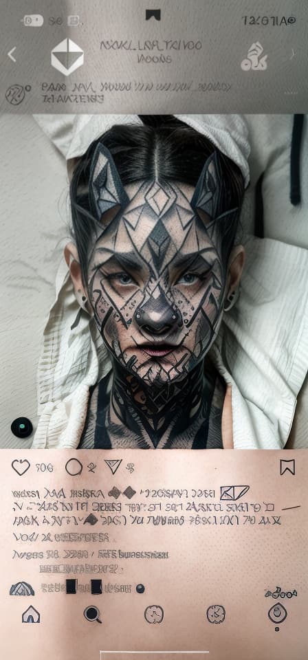  , (face tattoo:1.2), hq, hightly detailed, 4k