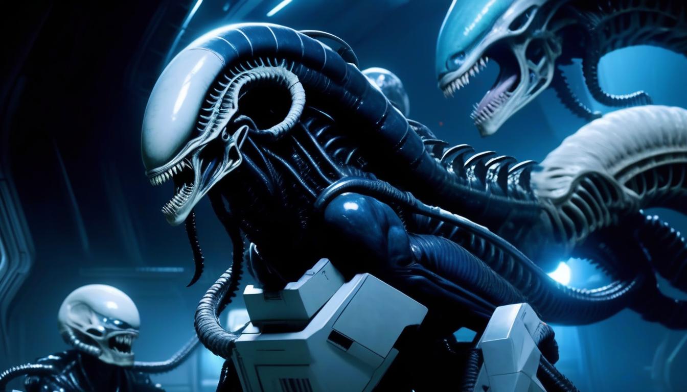  xenomorph, monster, space, realism, horror, bio, mechanics, ancient egypt