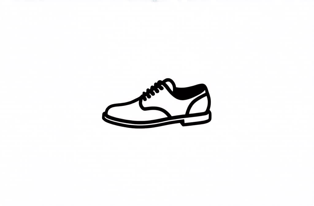  contour, very simple image in one unbroken black ink line, single line of men’s shoe, engraving illustration, icon isolated on white background ar 3:2 using a single continuous black line ink brushon white background, drawing should be created without lifting the pen, recognizable features of men’s shoe, engraving illustration, icon isolated on white background ar 3:2 in one unbroken line