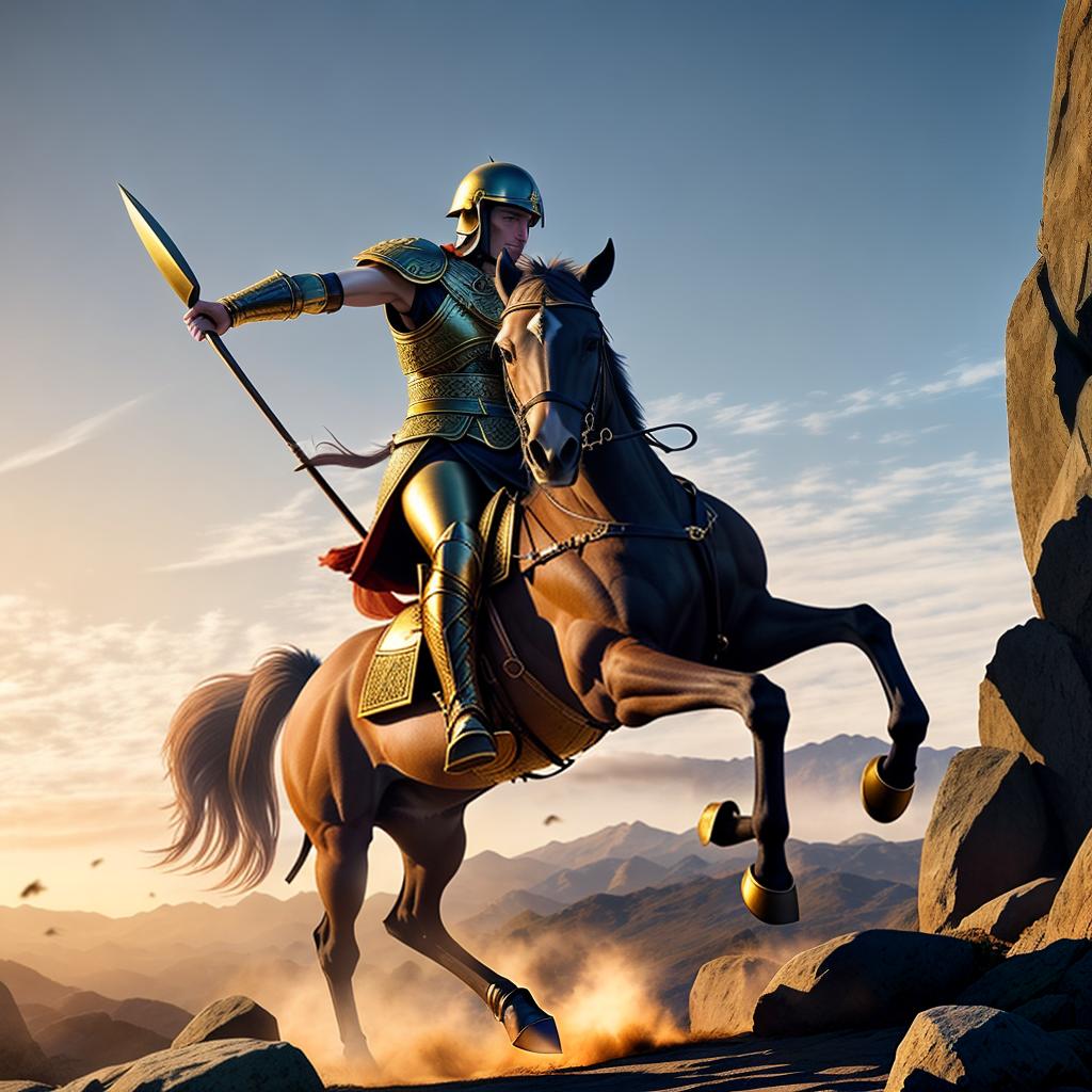  a Alexander the great fighting the war hyperrealistic, full body, detailed clothing, highly detailed, cinematic lighting, stunningly beautiful, intricate, sharp focus, f/1. 8, 85mm, (centered image composition), (professionally color graded), ((bright soft diffused light)), volumetric fog, trending on instagram, trending on tumblr, HDR 4K, 8K