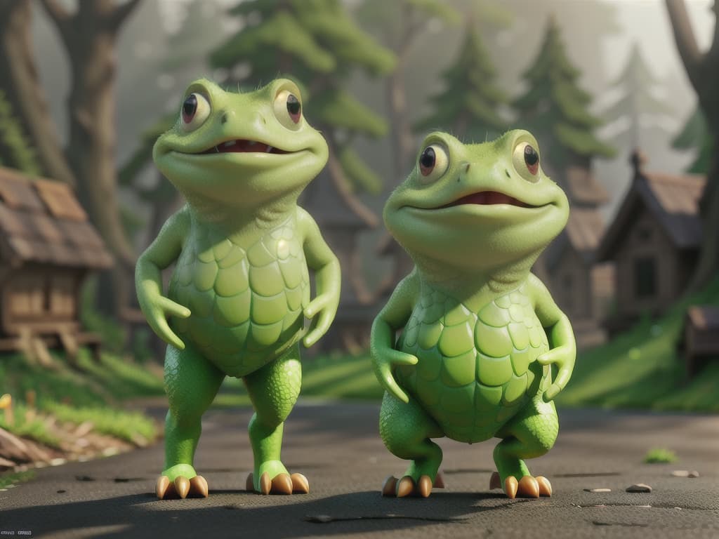  green toad crossing the road hyperrealistic, full body, detailed clothing, highly detailed, cinematic lighting, stunningly beautiful, intricate, sharp focus, f/1. 8, 85mm, (centered image composition), (professionally color graded), ((bright soft diffused light)), volumetric fog, trending on instagram, trending on tumblr, HDR 4K, 8K